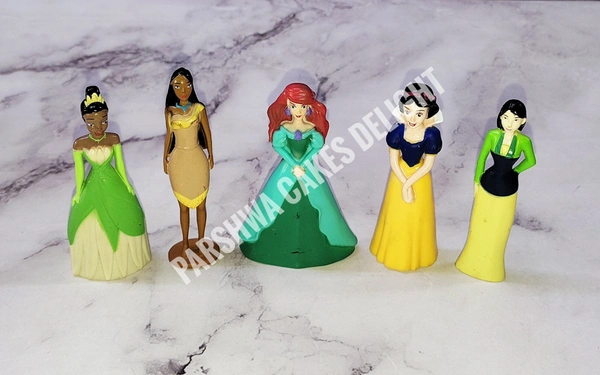 DISNEY PRINCESS DOLL SET - 1, 5 PCS SET