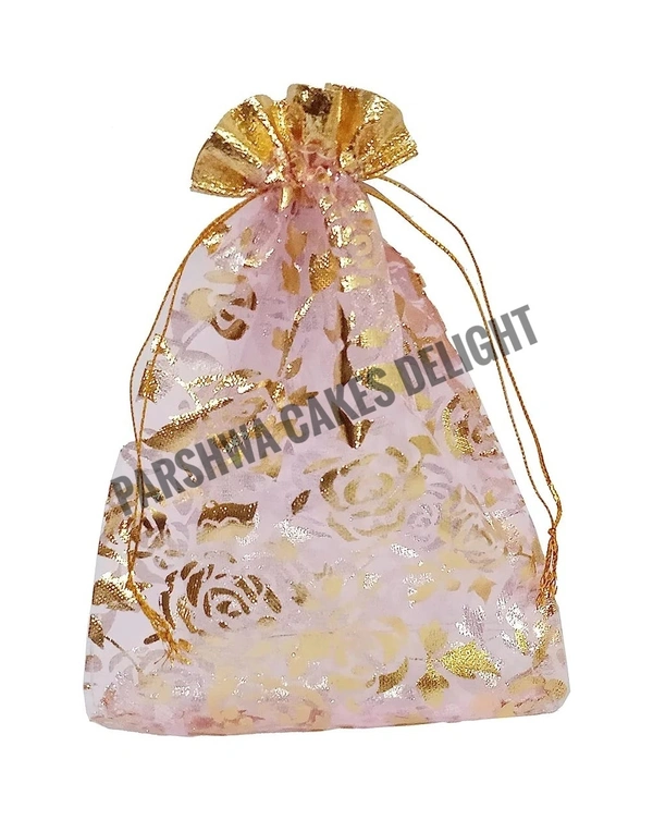 Chocolate Potli - 10 Pcs Pack, 16*24 Cm, Rose Gold