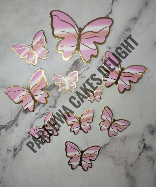 PAPER BUTTERFLY - PINK, 10 Pkt