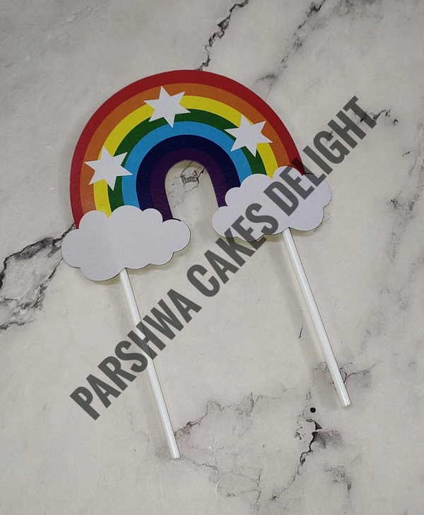 Rainbow Topper For Cake - Delight 6, 1 Pc