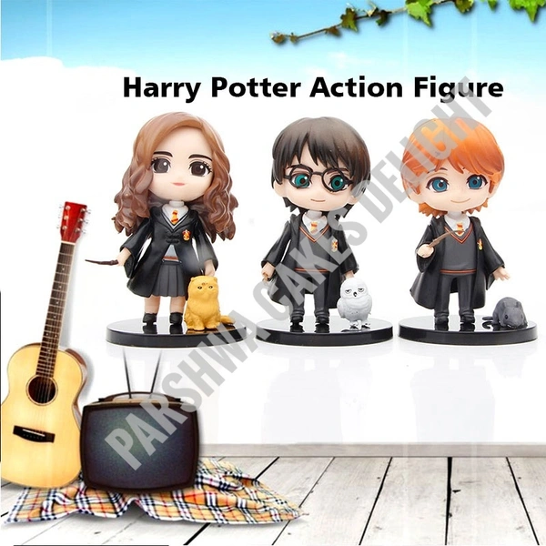 Harry Potter And Friends set Of 3 With Their Pets Action Figure Limited Edition