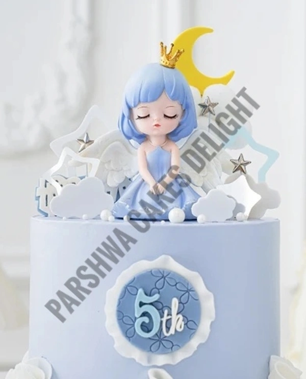 CAKE TOPPER PRINCESS - 1 Pc, BLUE ANGEL