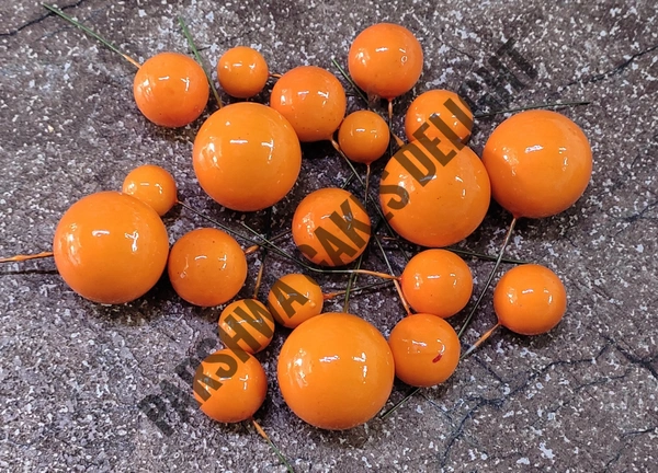 Imported Faux Balls - 2Cm - 2.5Cm - 3Cm - 4Cm, Orange