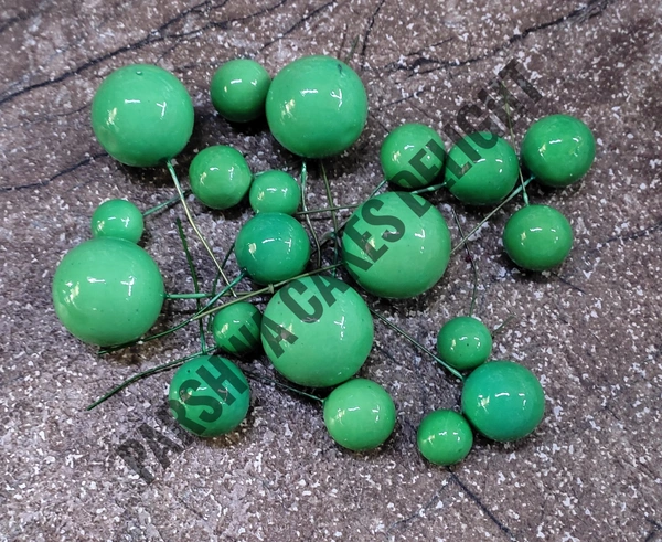 IMPORTED FAUX BALLS - 2Cm - 2.5Cm - 3Cm - 4Cm, Dark Green