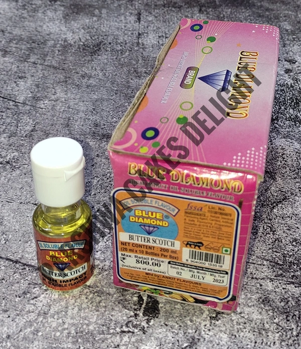 Blue Diamond Oil Soluble Flavour - 20 ML, ButterScotch