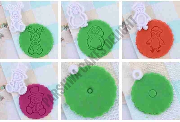 Fondant Christmas Cutter - Pack Of 5 Pcs