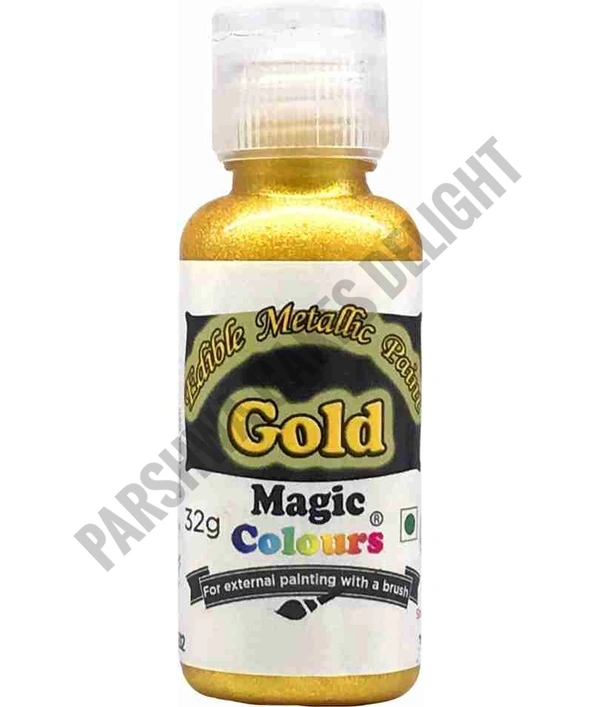 Magic Colours Edible Metallic Paint - 32g, Gold