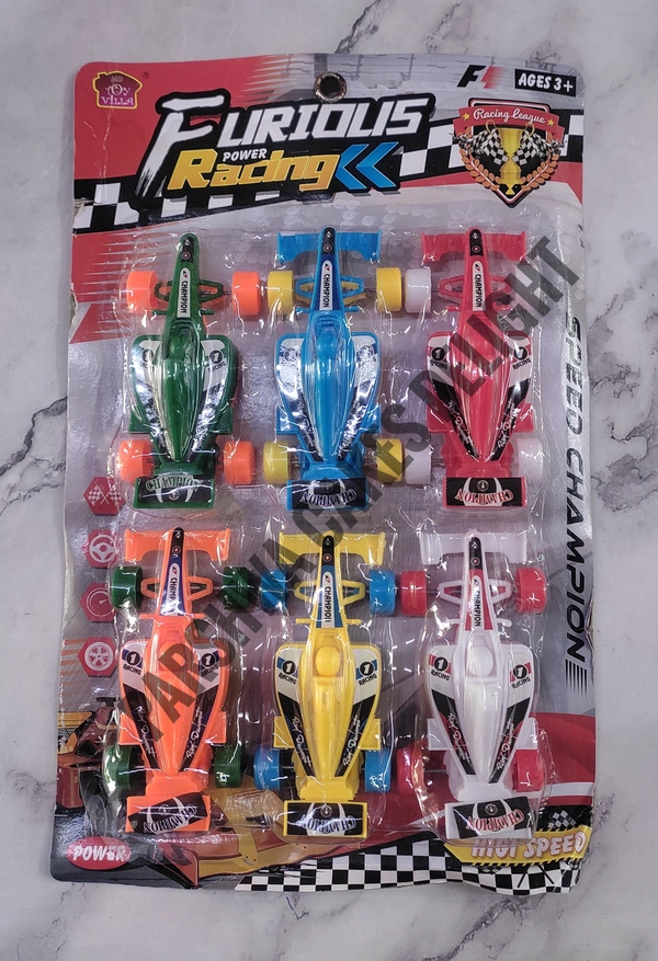 Furious Power Racing Car Set - 6 Pcs