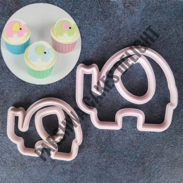 Elephant Fondant Cutter - 2 Pcs