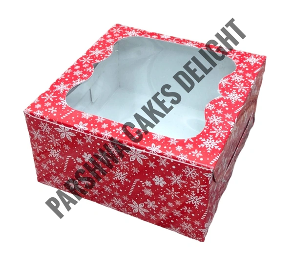 Christmas Cupcake Box - Delight 1, 10 Pcs Pack, 4 Cavity