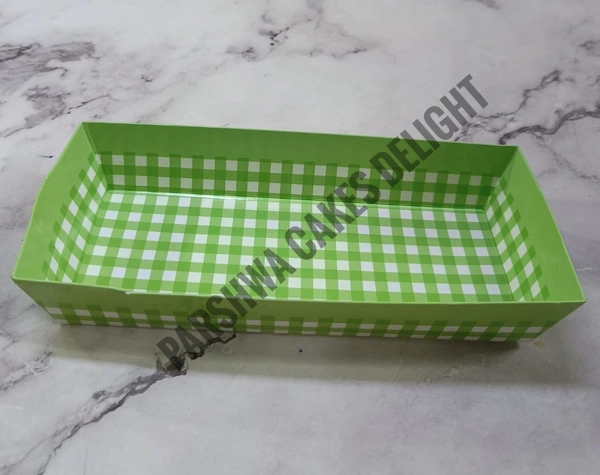 Rectangular Plum With Lid - 10 Pcs Pack, Green