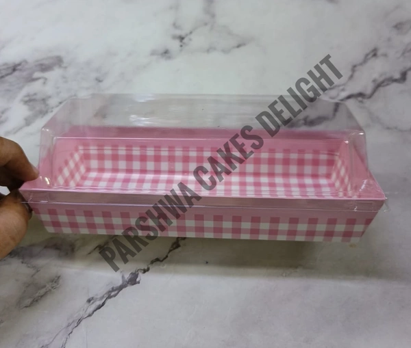 Rectangular Plum With Lid - Pink, 10 Pcs Pack