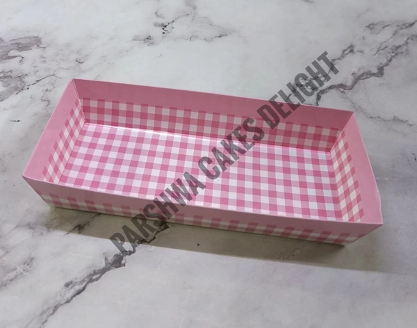 Rectangular Plum With Lid - Pink, 10 Pcs Pack