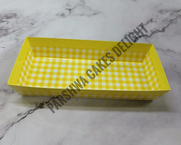 Rectangular Plum With Lid - Yellow, 10 Pcs Pack