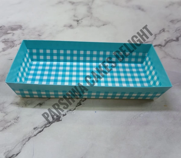 Rectangular Plum With Lid - Blue, 10 Pcs Pack