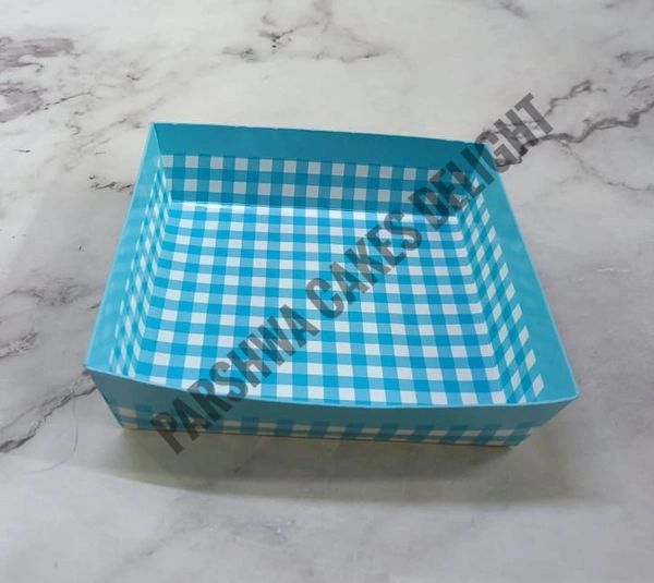 Square Plum With Lid - Blue, 10 Pcs Pack