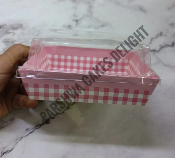 Square Plum With Lid - Pink, 10 Pcs Pack