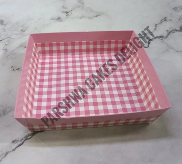 Square Plum With Lid - Pink, 10 Pcs Pack