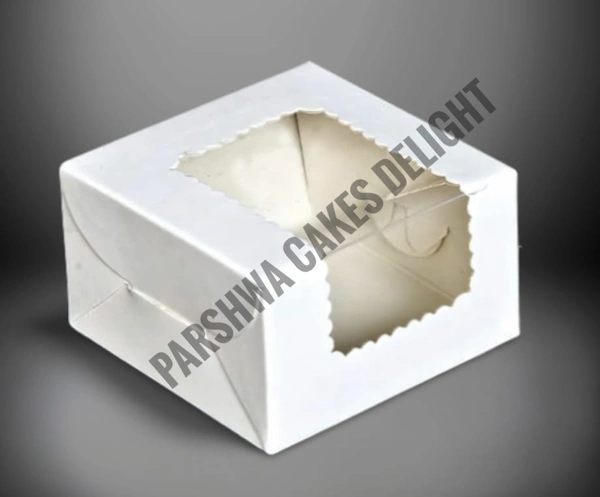 Brownie Box - 10 Pcs Pack, White, One Brownie