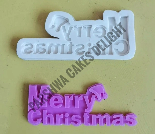 Merry Christmas Fondant Mould - 1 Pc