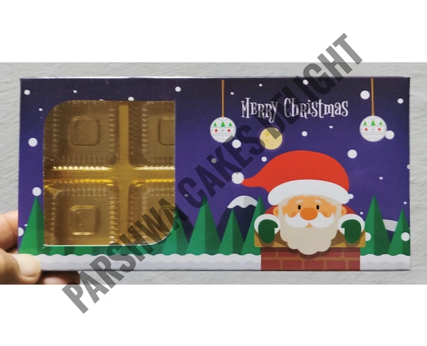 Christmas Chocolate Cavity Box  - Purple, 10 Pcs Pack, 8 Cavity