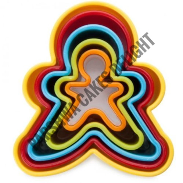 Gingerbread Man Shape Cookie Cutter - 5 Pcs