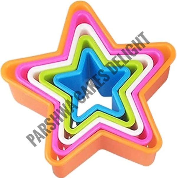  Star Shape Cookie Cutter - 5 Pcs