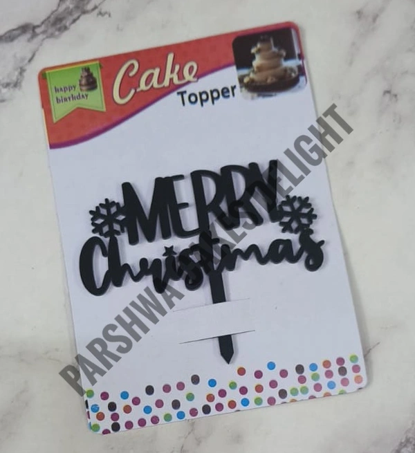Christmas Topper - C16, 4.5 Inches, Black