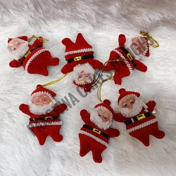 Santa Toy For Cake Decoration - S2, 6 Pcs Pack