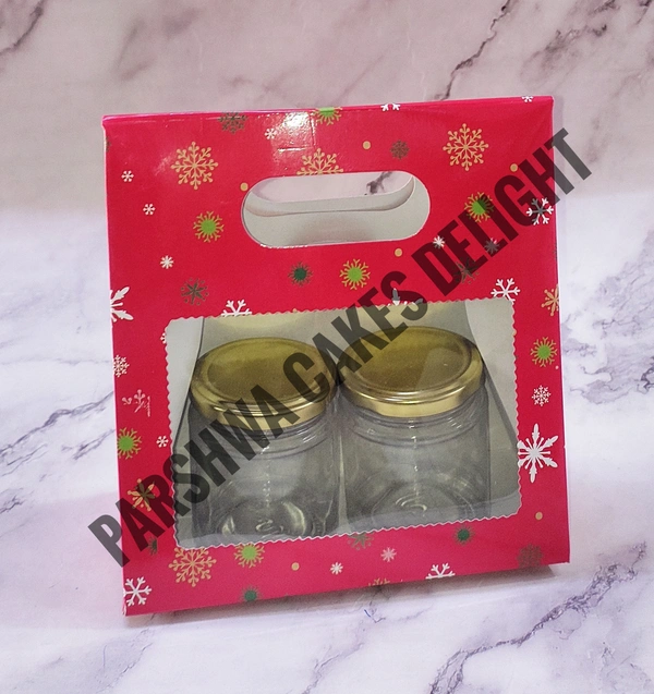 Christmas Jar Box , Hamper Box - 10 Pcs Pack, 2 Jar