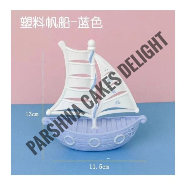 Sail Boat Toy For Cake Decoration - 1 Pc