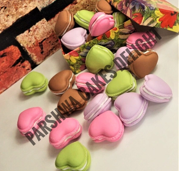 Miniature Macarone - Heart, 10 Pcs Pack