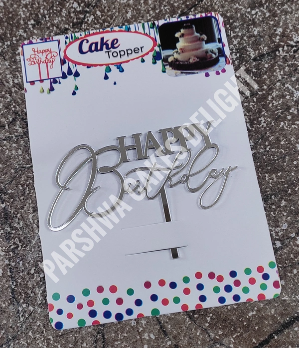 ACRYLIC TOPPER HB - 124, 4.5 Inches, Silver