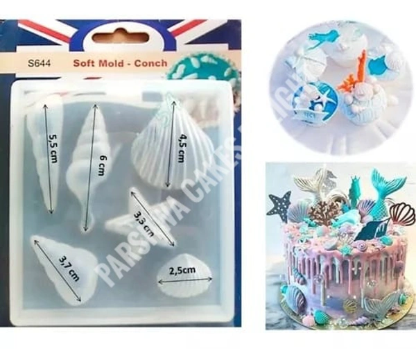 Sea Theme Fondant Mould - 1 Pc