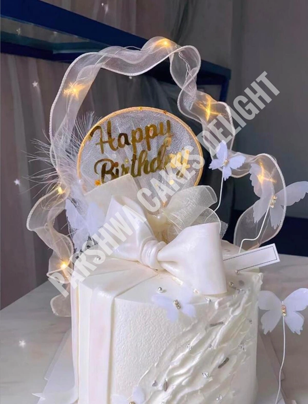 Ribbon Cake Topper With Light - 1 Pc