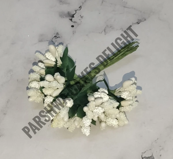 POLLANCE  WHITE GREENISH - 12 PCS BUNCH, DELIGHT 18