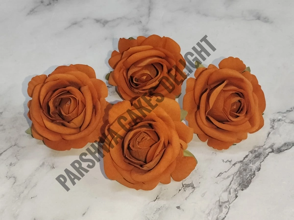 Korean Rose - Delight 1, 4 Pcs, Burnt Orange