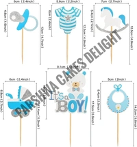 It's A Boy Theme Topper Set