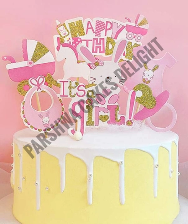 It's A Girl Theme Topper Set