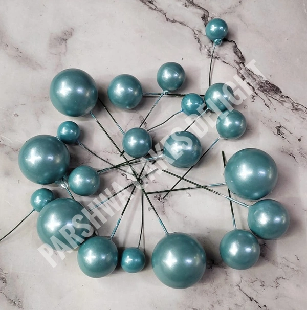 Pastel Faux Ball - Teal, 20 Pcs Pack