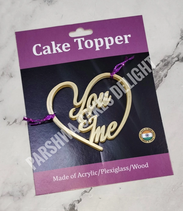 Acrylic Topper - 5 Pcs Pack, You & Me