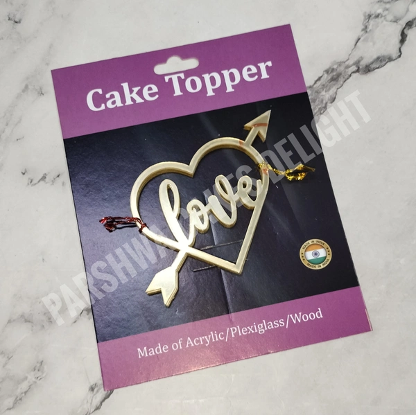 Acrylic Topper - 5 Pcs Pack, Love