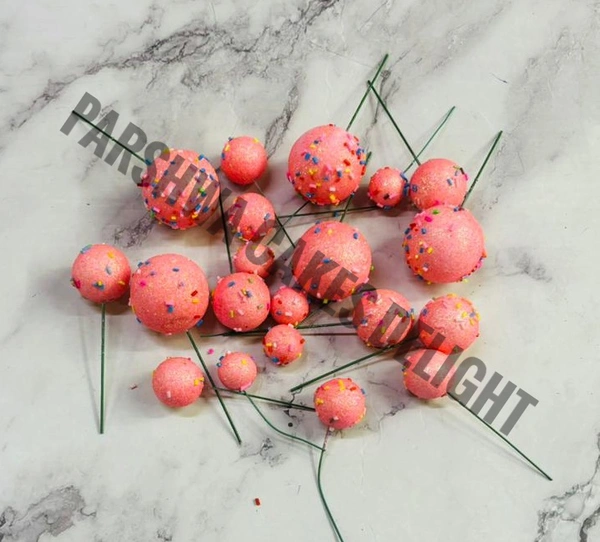 Candy Faux Balls - Pink, 20 Pcs Pack