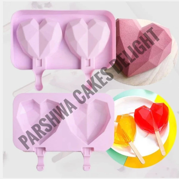 Heart Cake Sickle Mould - 2 Cavity