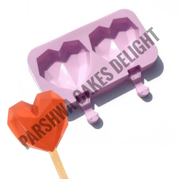 Heart Cake Sickle Mould - 2 Cavity