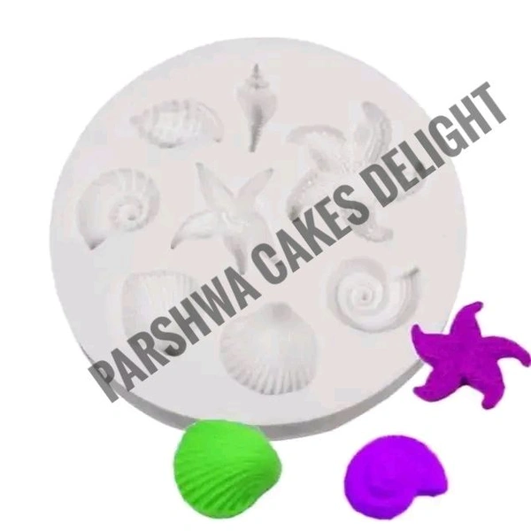 SEA SHELL MOULD  - 8 x 7.5 x 1.4 CM, 3 In 1