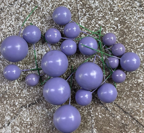 IMPORTED FAUX BALLS - 2Cm - 2.5Cm - 3Cm - 4Cm, Violet