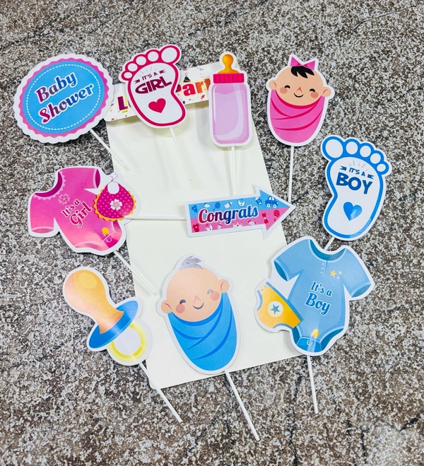PAPER TOPPER - 10 PCS, BABY SHOWER