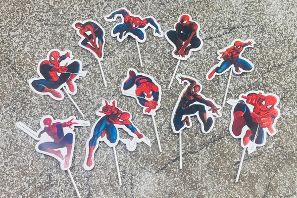 PAPER TOPPER - 10 PCS, SPIDERMAN
