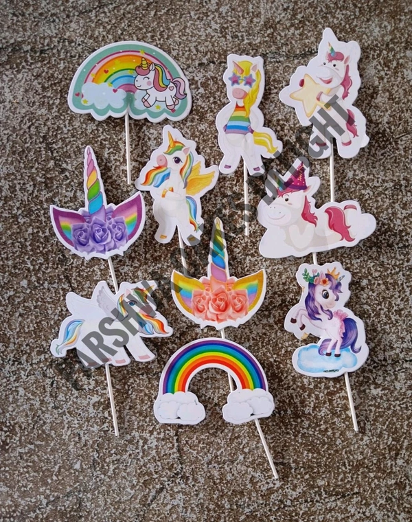 PAPER TOPPER - 10 PCS, UNICORN